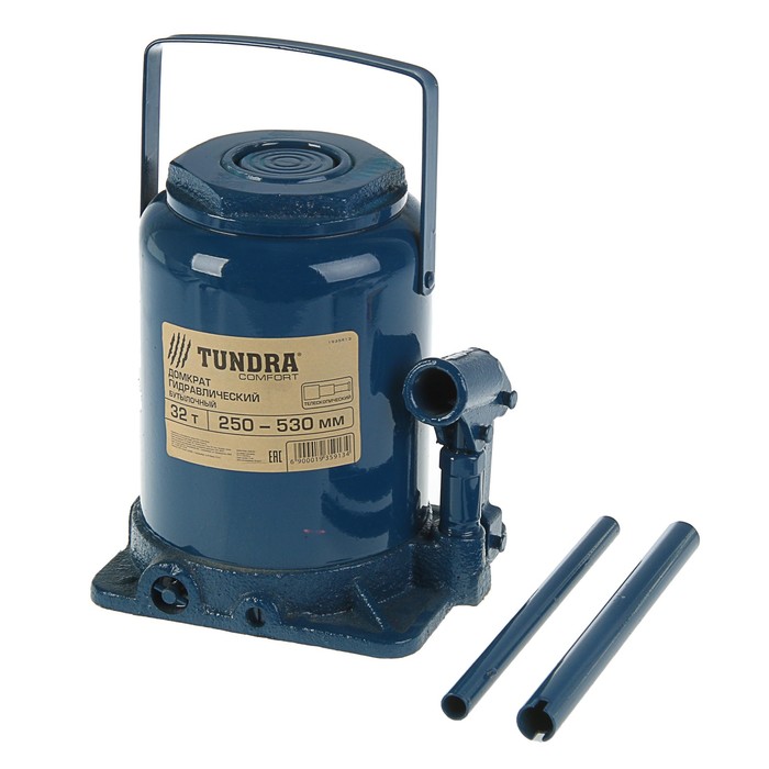 Домкрат гидравлический бутылочный TUNDRA comfort 32 т, телескопический 250-530 мм