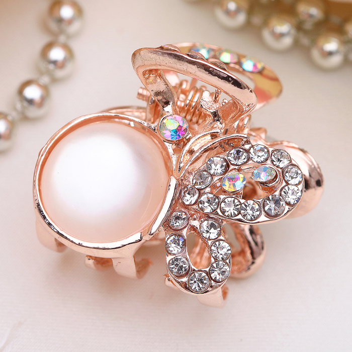 Краб для волос "Дымка" 2,5 см маленькая бабочка