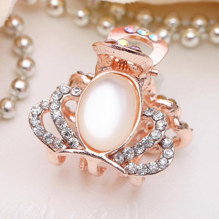 Краб для волос "Дымка" 2,5 см корона