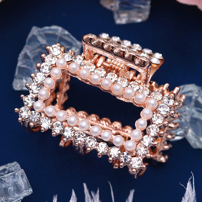 Краб для волос "Августина" 3 см прямоугольник