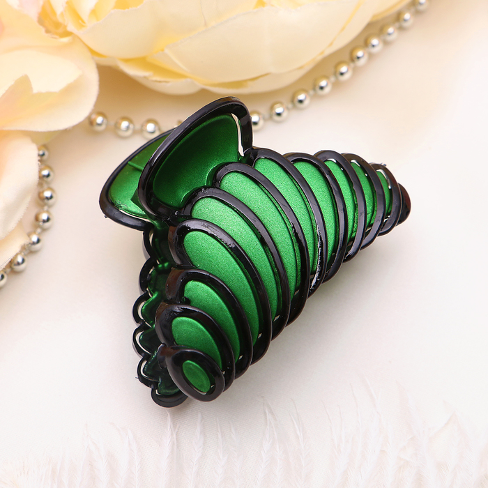 Краб для волос "Кантик" 5,5 см ребристый, микс