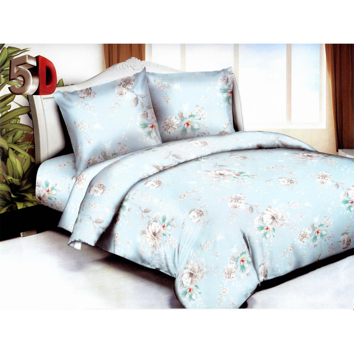 Постельное бельё 2 сп. 5D диз. 4378-11, 200х215, 175х215, 70х70-2шт полипоплин 80г/м, пэ100%