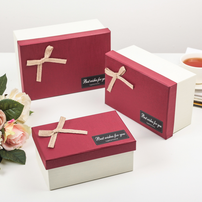 Набор коробок 3в1, 22 х 15 х 9,5 - 18 х 11,5 х 8 см