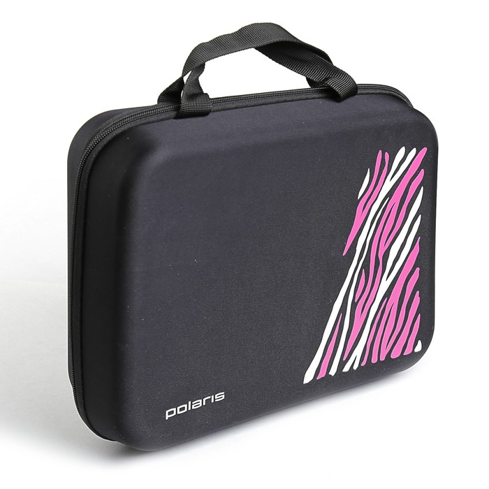 Набор для укладки Polaris PHD 2083Ti, 2000 Вт, фен, сумка, расческа для моделирования, зебра