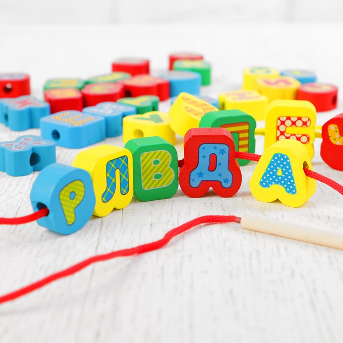Шнуровка 33 элемента "Алфавит"