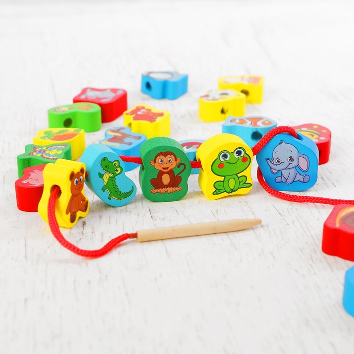 Шнуровка 20 элементов "Зоопарк"