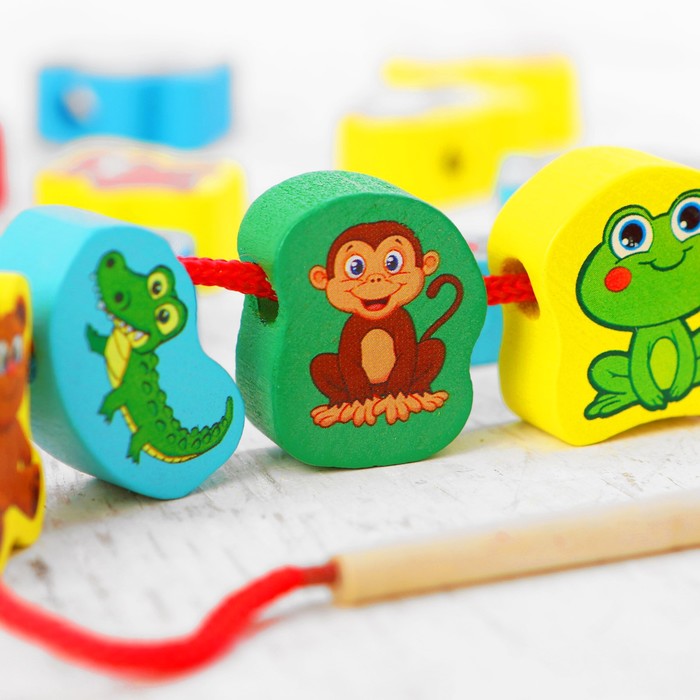 Шнуровка 20 элементов "Зоопарк"