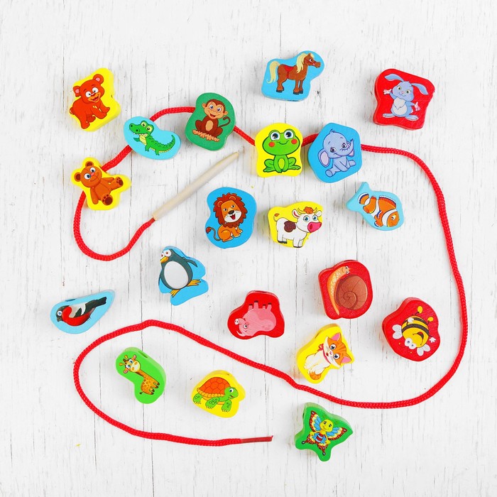 Шнуровка 20 элементов "Зоопарк"
