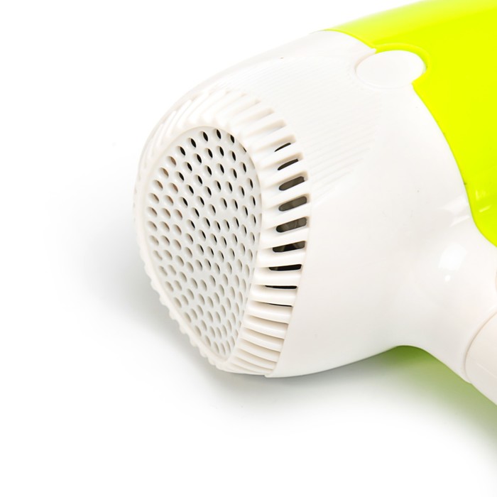 Фен GELBERK GL-627, 900 Вт, 2 скорости, складная ручка, бело-зеленый