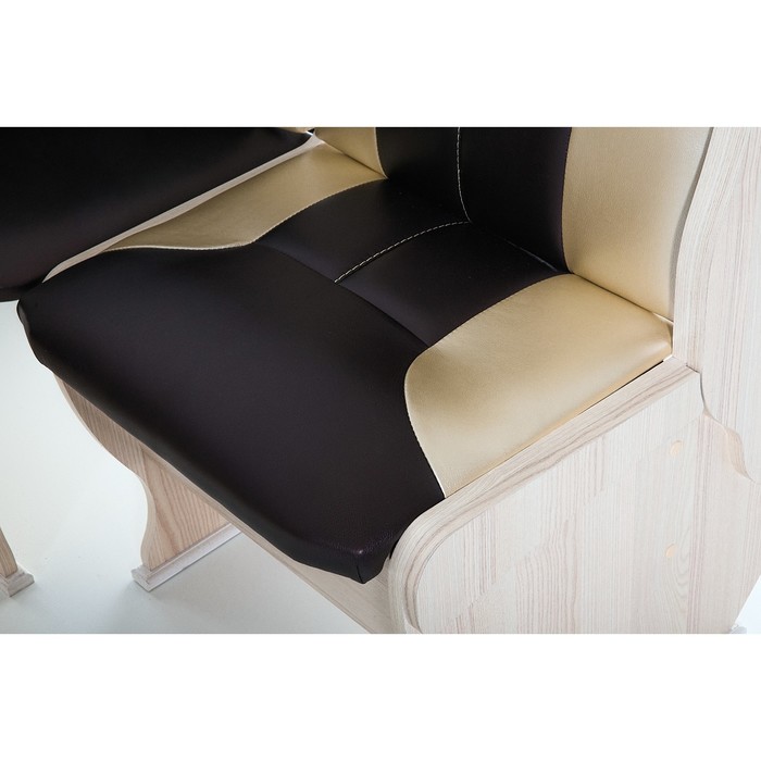 Кухонный уголок универсальный Орхидея 1500х1100х840 Ясень/Шоколад беж