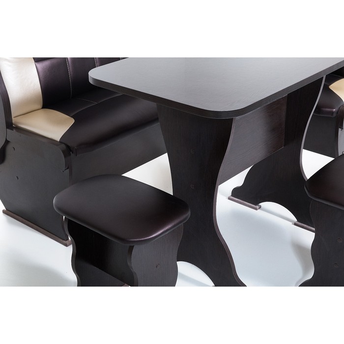 Кухонный уголок универсальный Орхидея 1500х1100х840 Венге/Шоколад беж