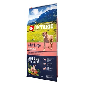 

Сухой корм Ontario для собак крупных пород, ягненок, индейка и рис, 12 кг.