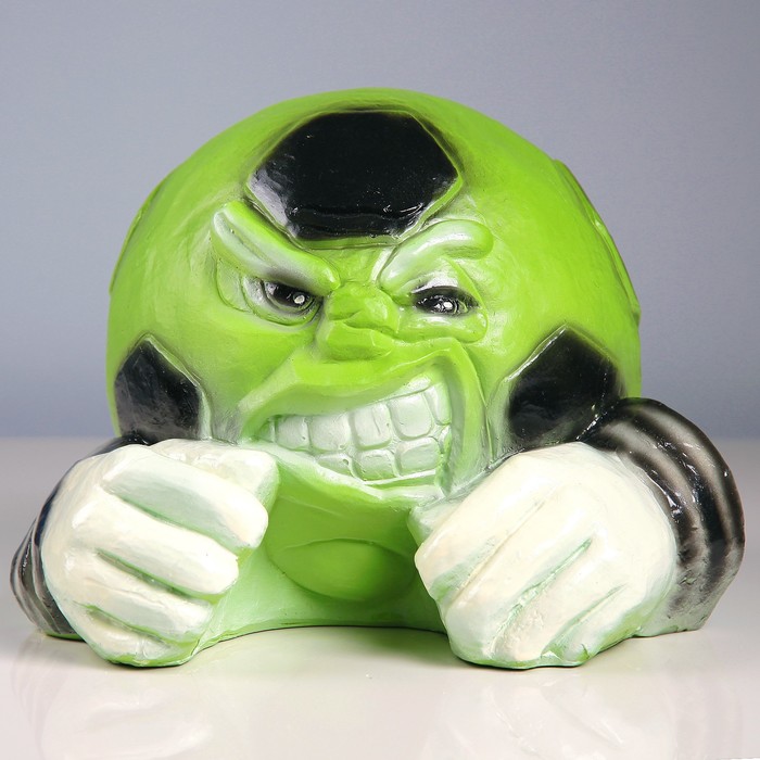 Копилка "Мяч вратарь с крагами" 25см зелёный