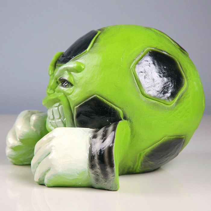 Копилка "Мяч вратарь с крагами" 25см зелёный