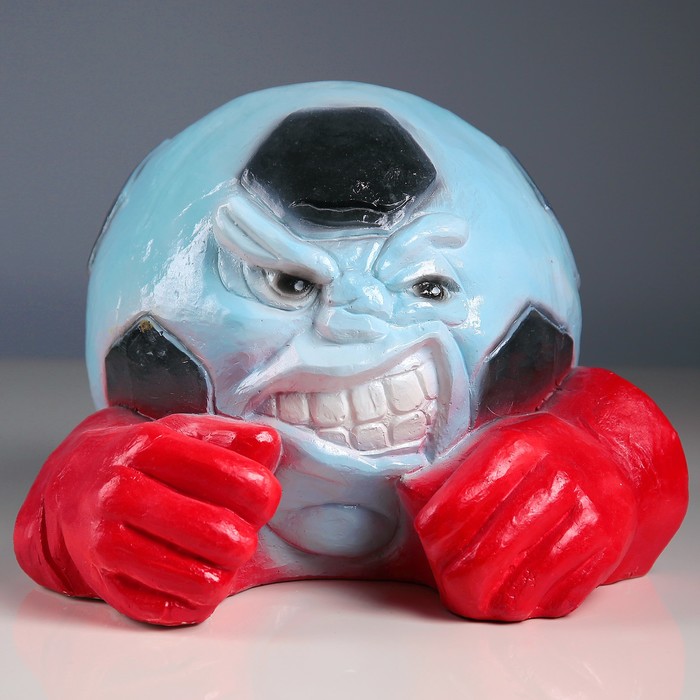 Копилка "Мяч вратарь с крагами" 25см синий