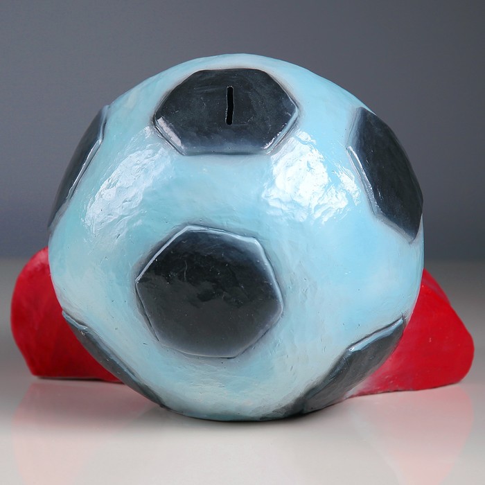 Копилка "Мяч вратарь с крагами" 25см синий