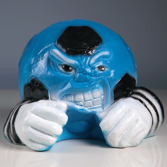 Копилка "Мяч вратарь с крагами" 25см синий