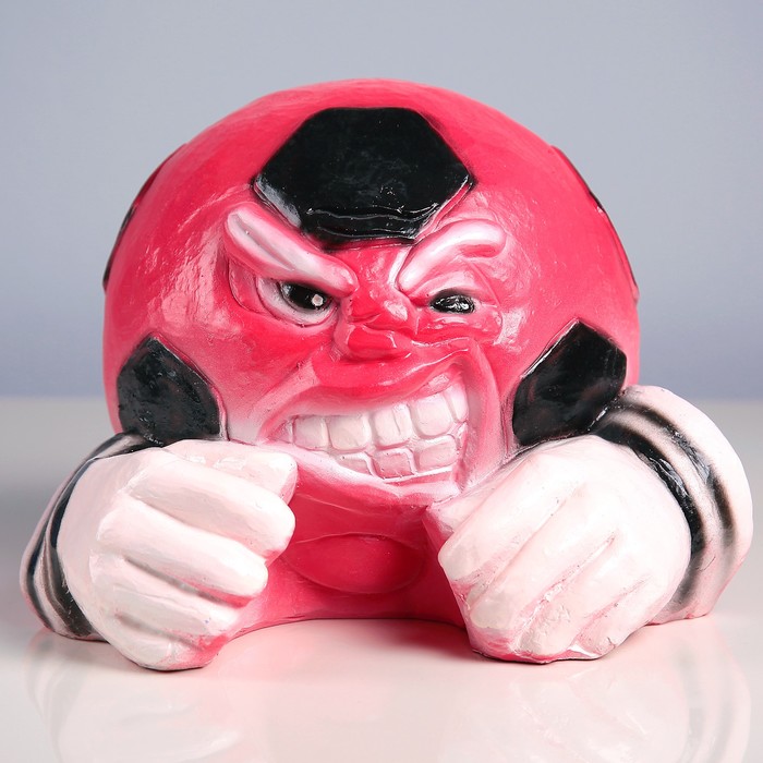 Копилка "Мяч вратарь с крагами" 25см красный