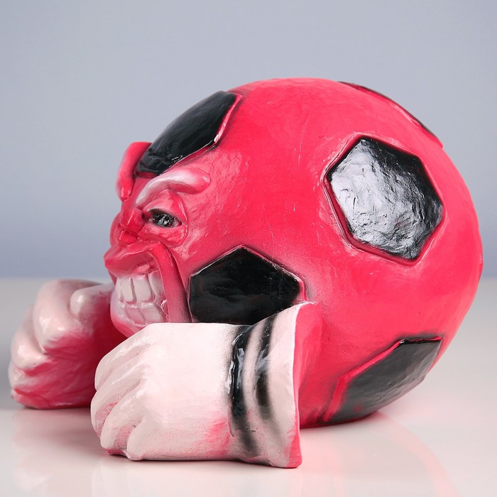 Копилка "Мяч вратарь с крагами" 25см красный