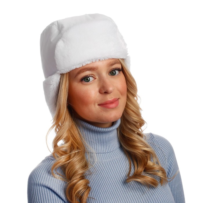 Шапка-ушанка "Гжель", р-р 55-57