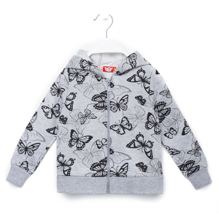 Джемпер для девочки,рост 92 (52) см, цвет серый меланж 6153