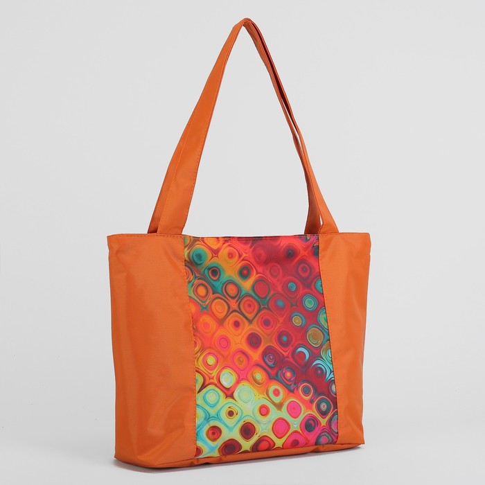 Сумка летняя "Аврора-5", 37*7*42, отдел на молнии, оранжевый/соты