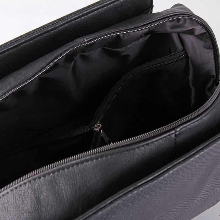 Сумка женская, отдел на молнии, наружный карман, цвет чёрный