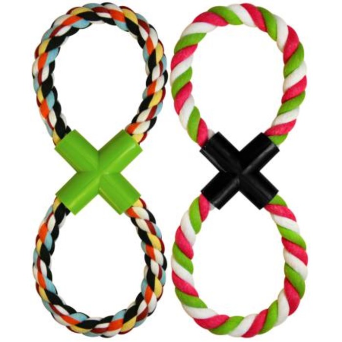 Игрушка Fauna INT "Грейфер-восьмерка", для собак, цветной, 250-270г, 33см