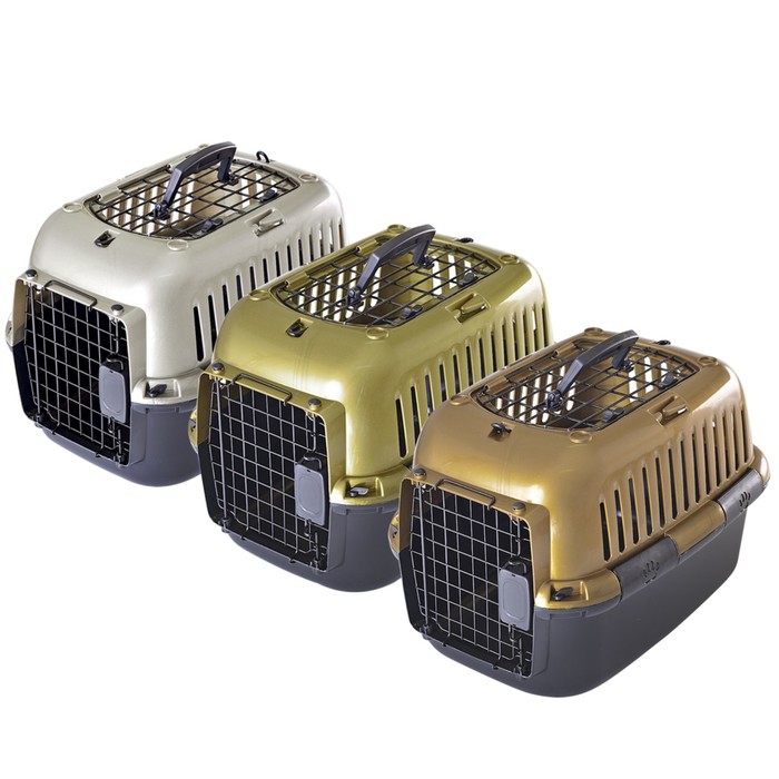 Переноска Fauna INT ADVENTURES 57х38х38см, металлическая дверца, микс