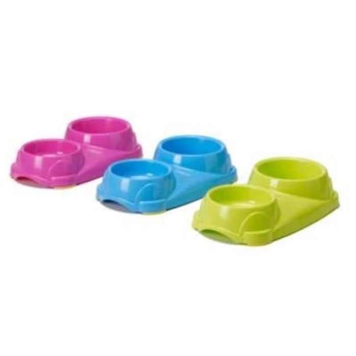 Миска двойная CENA TWIN LARGE 250 + 500 мл, пластик