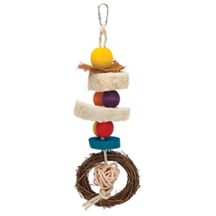 Игрушка PENN-PLAX "Подвеска с венком", для птиц, 37,5см