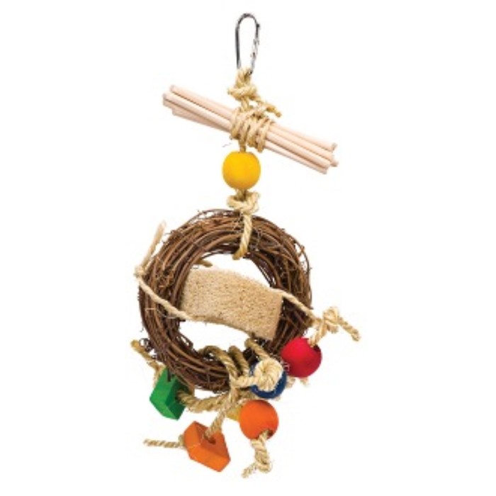 Игрушка PENN-PLAX "Венок с шариками",  для птиц, 30см