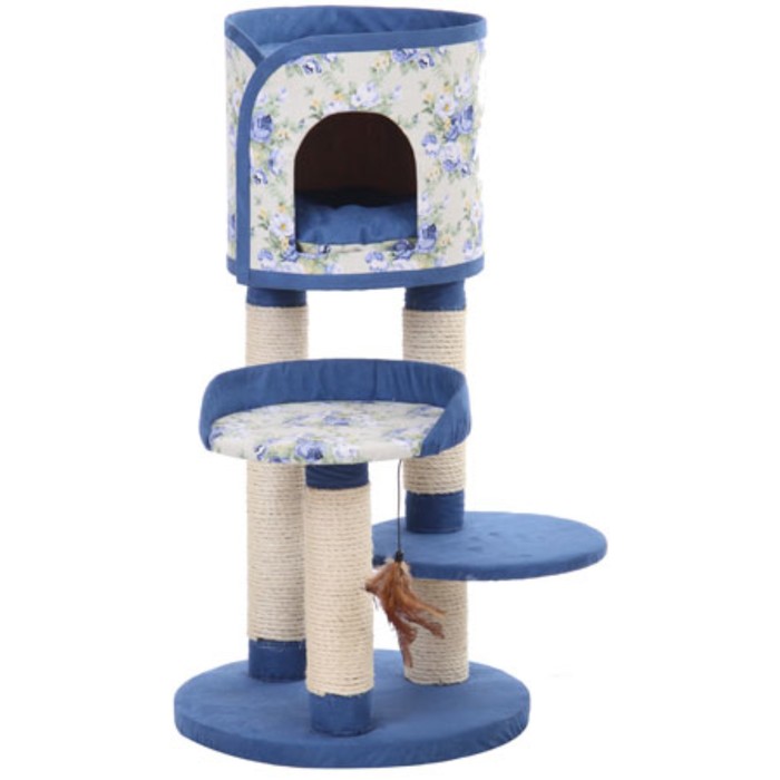 Игровая площадка Fauna INT FLORAL AVE, для кошек, голубая