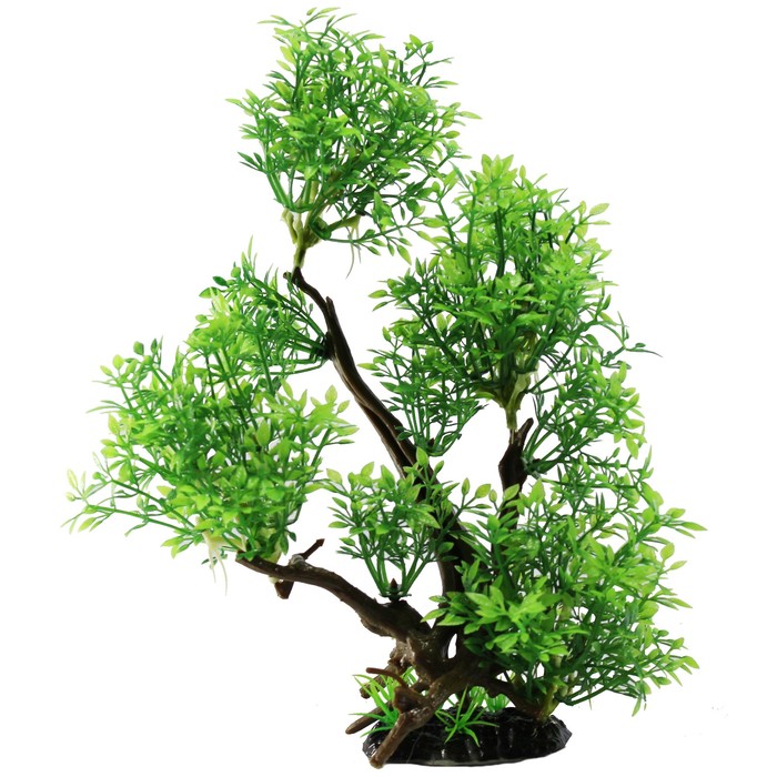 Декорация Fauna INT "Растение на коряге" №1, 19х11х29см, пластик