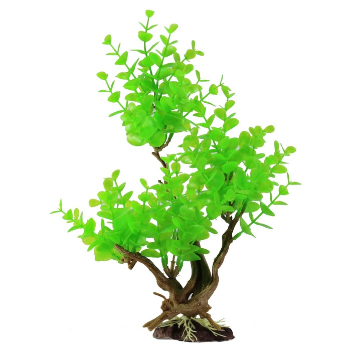 Декорация Fauna INT "Растение на коряге" №3, 19х11х29см, пластик