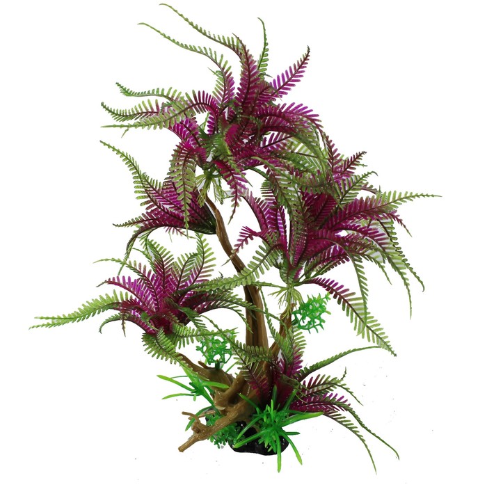 Декорация Fauna INT "Растение на коряге" №5, 19х11х29см, пластик