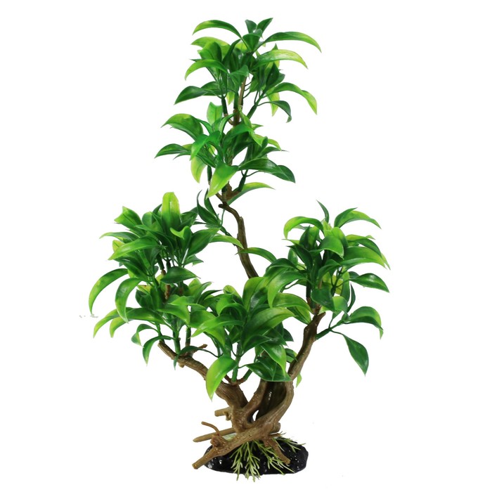 Декорация Fauna INT "Растение на коряге" №8, 19х11х29см, пластик