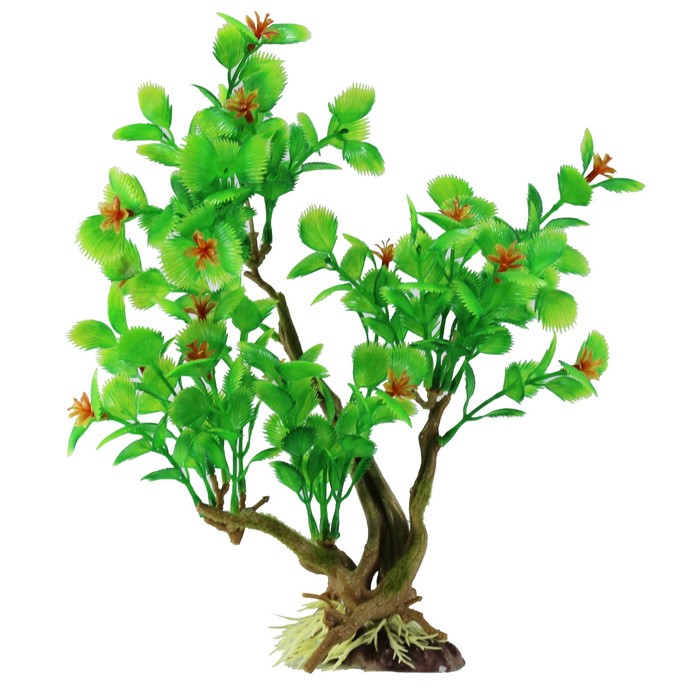 Декорация Fauna INT "Растение на коряге" №9, 19х11х29см, пластик