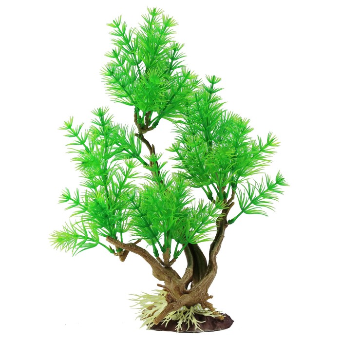 Декорация Fauna INT "Растение на коряге" №10, 19х11х29см, пластик