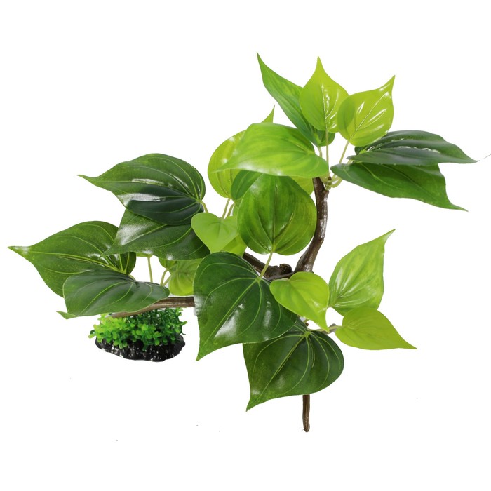 Декорация Fauna INT "Растение на коряге" №11, 30х11х23см, пластик