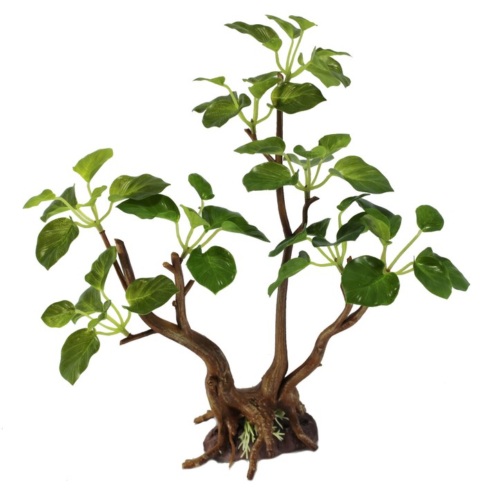 Декорация Fauna INT "Растение на коряге" №12, 30х11х23см, пластик