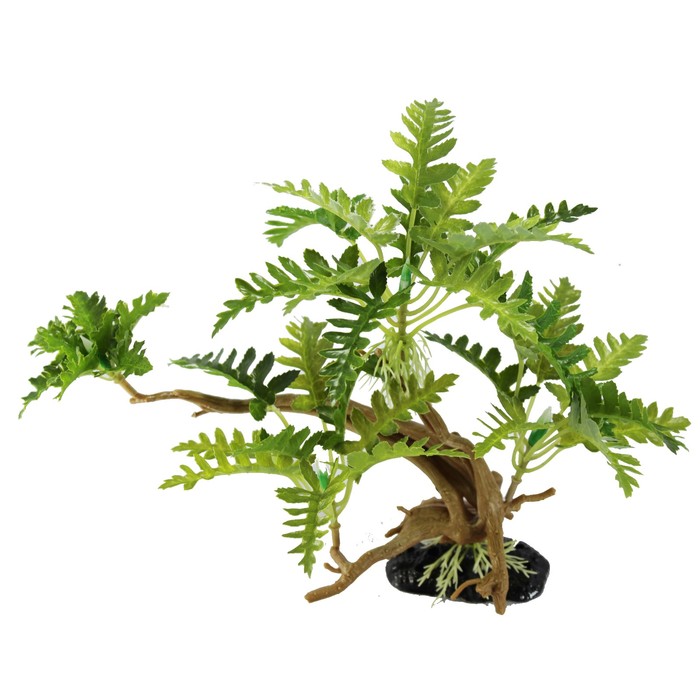 Декорация Fauna INT "Растение на коряге" №13, 30х11х23см, пластик