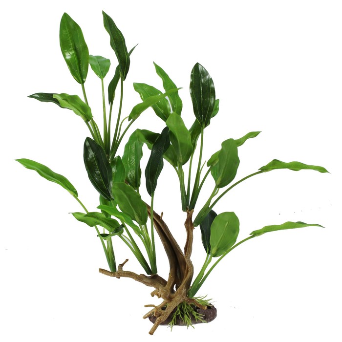 Декорация Fauna INT "Растение на коряге" №16, 19х11х23см, пластик