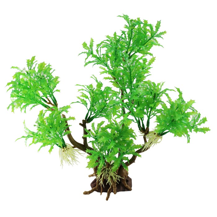 Декорация Fauna INT "Растение на коряге" №20, 26х14х29см, пластик