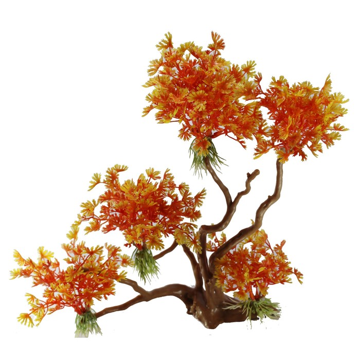 Декорация Fauna INT "Растение на коряге" №22, 19х11х23см, пластик