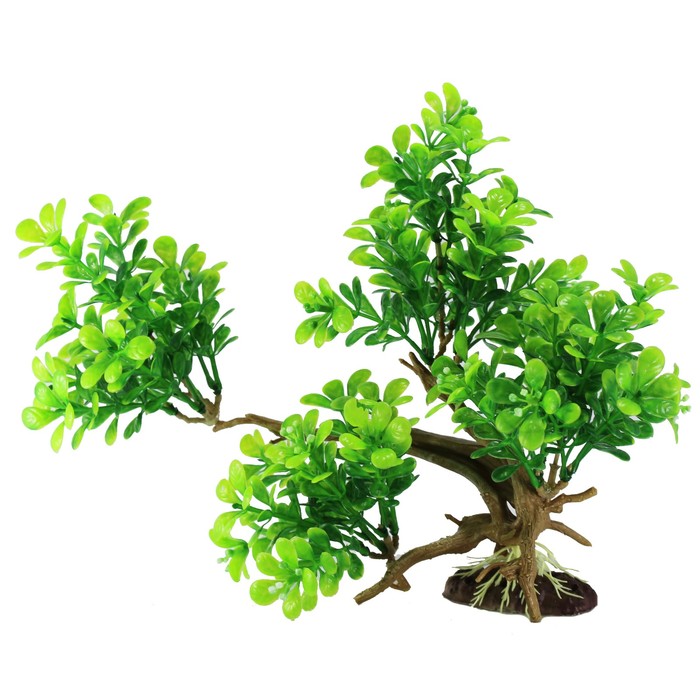 Декорация  Fauna INT "Растение на коряге" №24, 30х11х25см, пластик