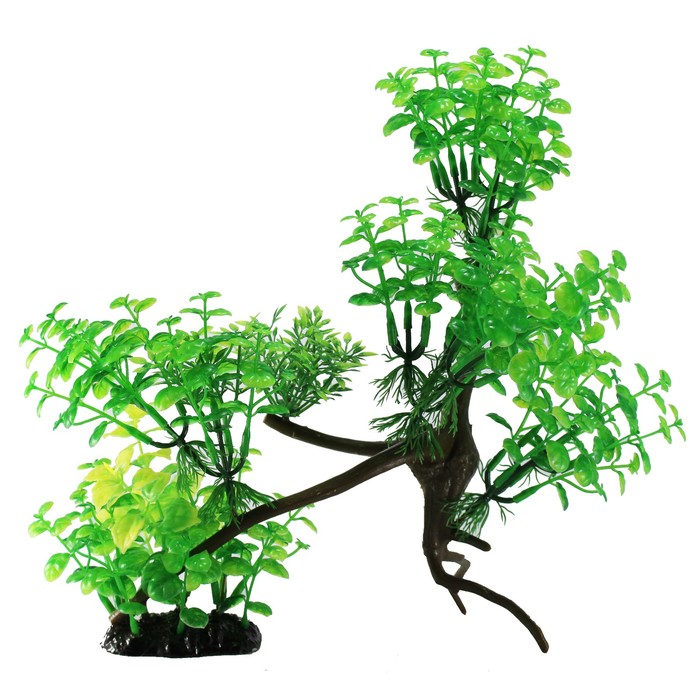 Декорация  Fauna INT "Растение на коряге" №29, 30х14х25см, пластик