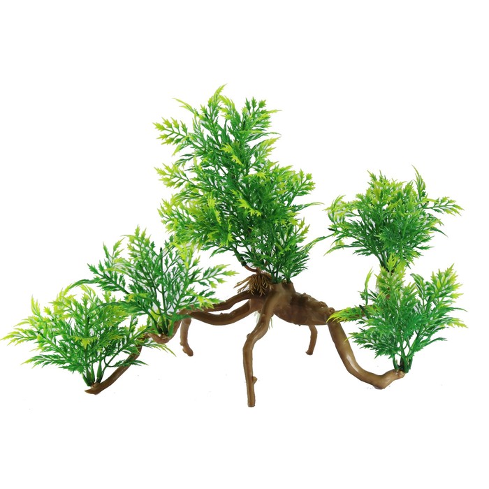 Декорация  Fauna INT "Растение на коряге" №31, 35х10х20см, пластик