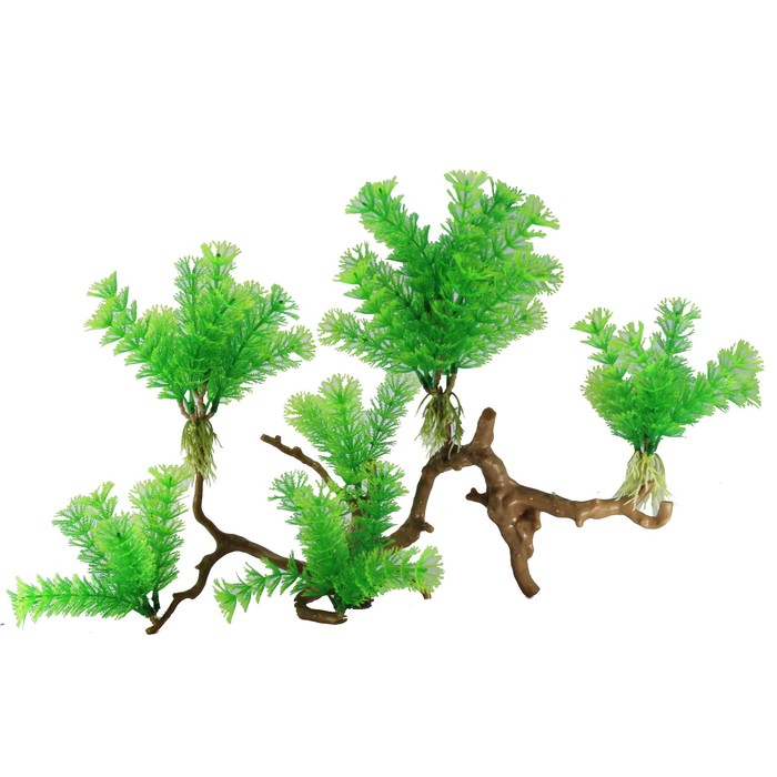 Декорация  Fauna INT "Растение на коряге" №38, 35х10х20см, пластик