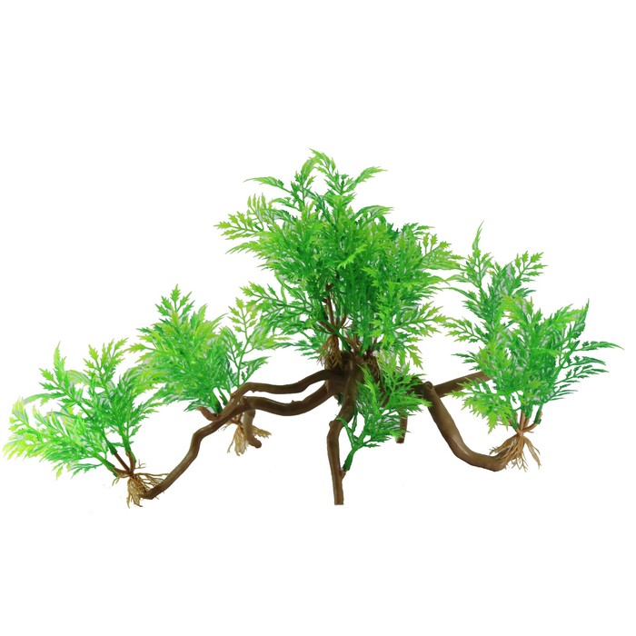 Декорация  Fauna INT "Растение на коряге" №39, 35х10х20см, пластик